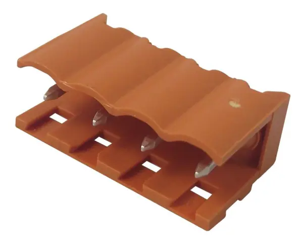 WEIDMULLER 4-Way 5.08mm 수직형 Male 헤더, 오렌지, 스루홀