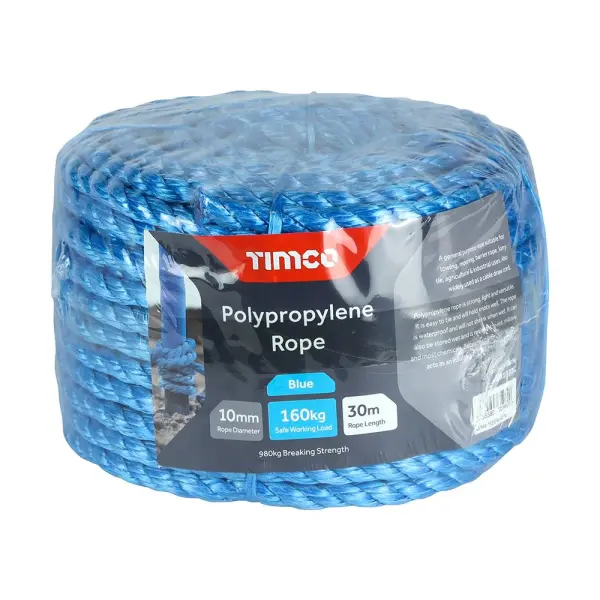 Timco - Tali Polipropilena - Biru - Gulung (Saiz 10mm x 30m - 1 Unit)