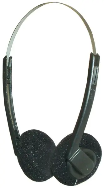 SOUNDLAB On-Ear Stereo Headphones, Black, 32ohm