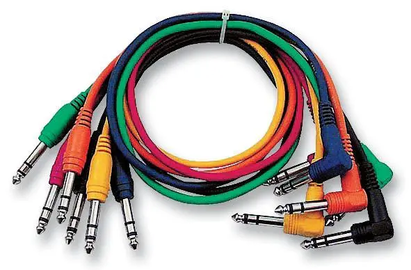 RARAION Stereo konektor 6,35mm s pravým úhlem, 30cm, 6ks v balení