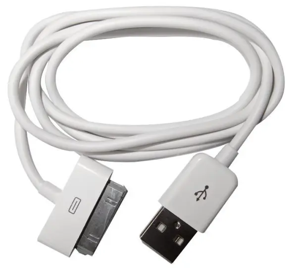 DYNAMODE Cabo 30-Pin para USB Carregamento e Sincronização, Branco, 1m