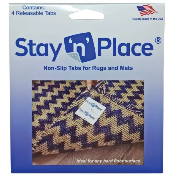 Stay n Place Reasealable Non-Slip Rug Tabs 4pk