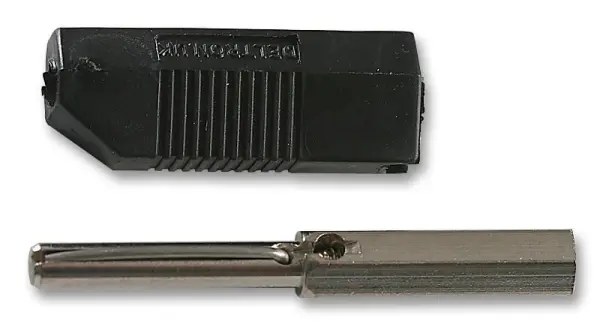 DELTRON ENCLOSURES 4mm 스태커블 플러그, 블랙, 10A, 니켈 도금