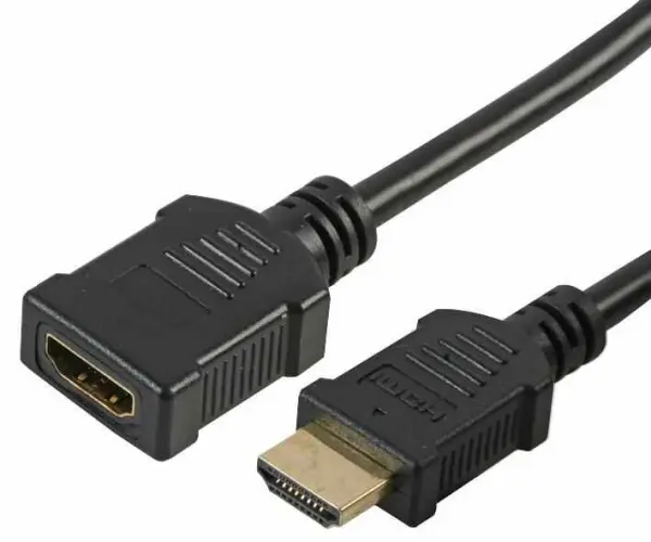 Pro Signal HDMI Male to Female Lead, Gold Plated, 1m