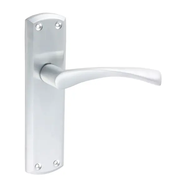 Timco Zeta Latch Handles - Satin Chrome, 175 x 45mm (2pk)