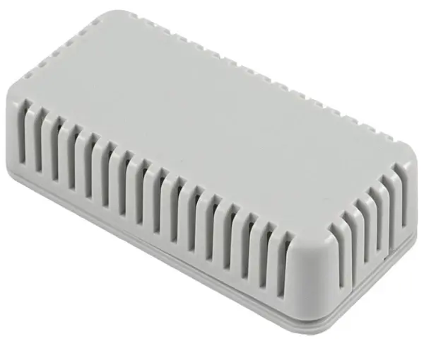 HAMMOND IP30 Miniature Vented Enclosure, Light Grey, 80x40x20mm