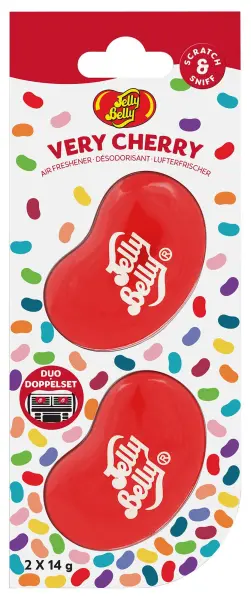 JELLY BELLY Duo Vent 3D Air Fresheners Very Cherry Pack of 2