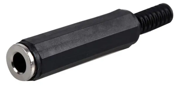 PRO SIGNAL Conector Jack Estéreo Inline 6.35mm, Montagem em Cabo