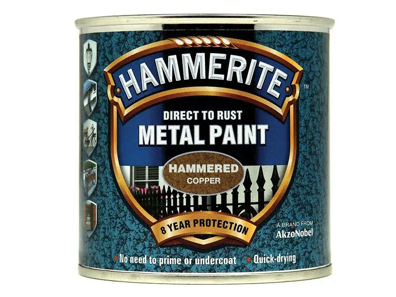 Hammerite Přímo na rez Metal Paint, Měděný kladivový efekt, 250ml