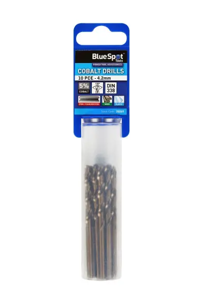 Blue Spot Tools 10件装钴钻头套装 (4.2毫米)
