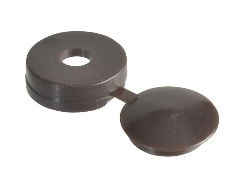 ForgeFix Hinged Cover Caps Dark Brown, No. 6-8, Pack of 100