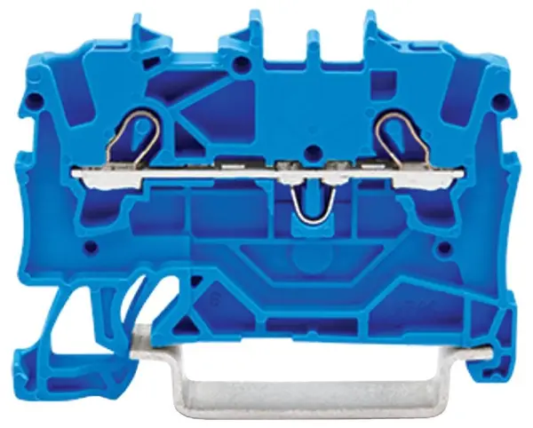 WAGO 2-Conductor Through Terminal Block, Push-In, 35mm DIN Rail, 800V - Blue 22AWG 14AWG 17.5A