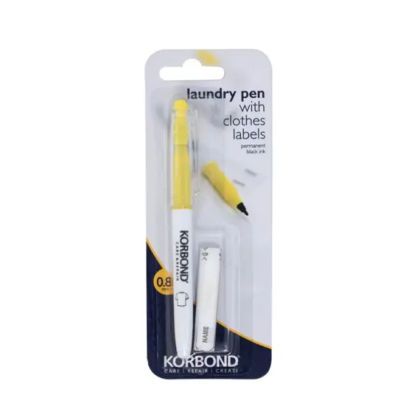 Korbond Laundry Pen with Clothes Name Labels, 10 Pack, 11 g