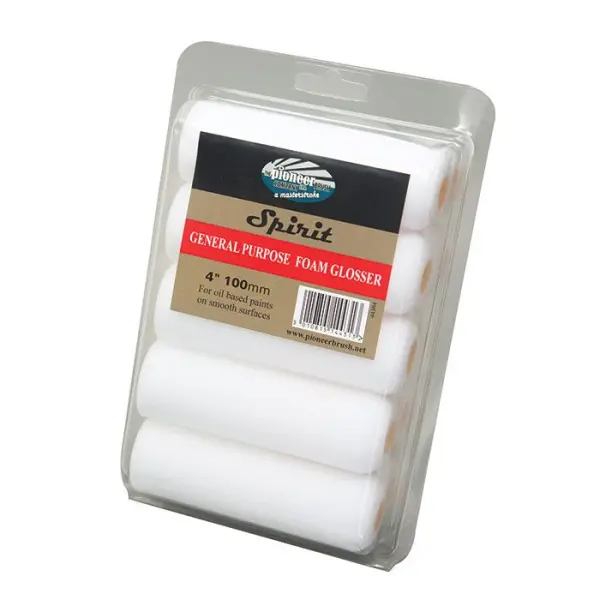 Raraion Essentials Foam Glosser Refills, 4 Inch, 10 Pack