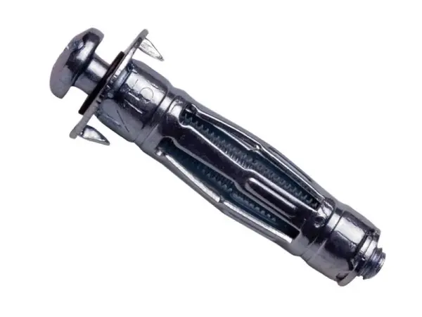 MASONMATE 100pc M4 x 38mm Hollow Wall Anchors, Zinc Plated