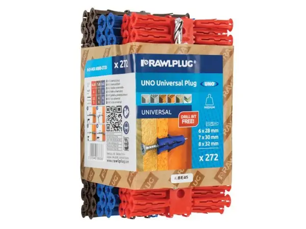 Rawlplug Mixed UNO® Dübel (Packung mit 272) inkl. Bohrersatz