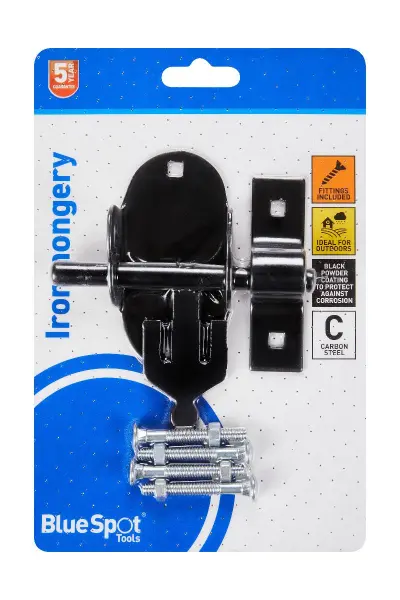 Blue Spot Tools 100mm 黑色粉末涂层椭圆形衬垫螺栓