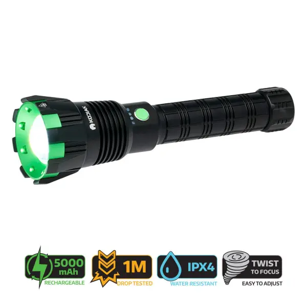LitezAll Kodiak 25478 Kolossus Rechargeable Tactical Torch - 15,000 Lumens