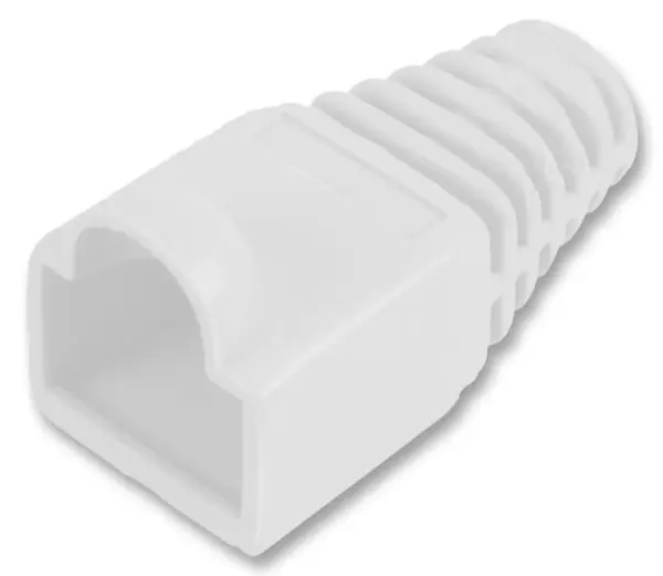 Pro Power Strain Relief Boot, 6mm, White, Pack of 50