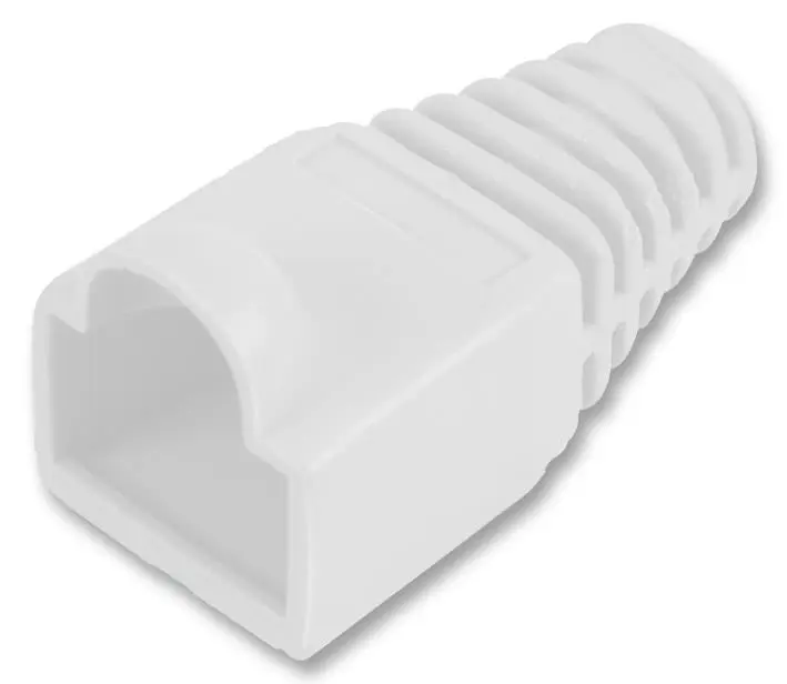 Pro Power Strain Relief Boot, 6mm, White, Pack of 50
