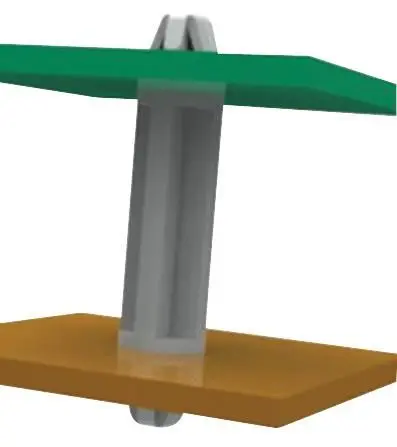 ESSENTRA COMPONENTS Supporti PCB Dual Lock, Altezza 10mm, Nylon 6.6, Confezione