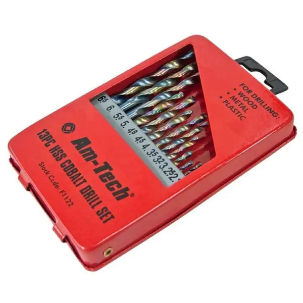 Amtech HSS Titanium Drill Bit Set 13pk