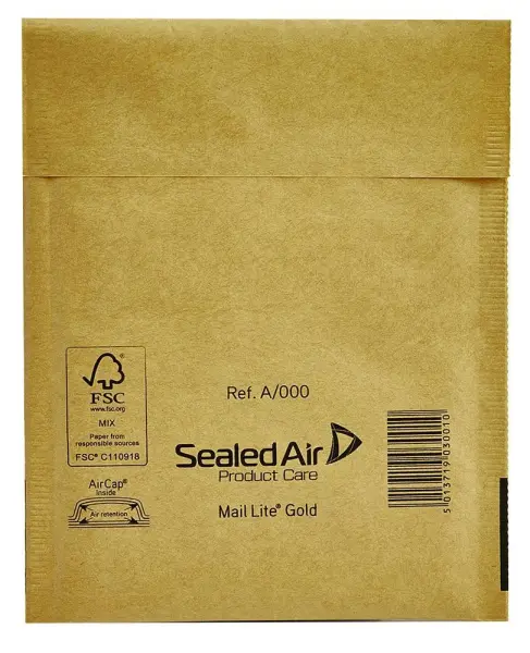 Sealed Air MailLite Padded Envelopes, 110x160mm, 100 Pack