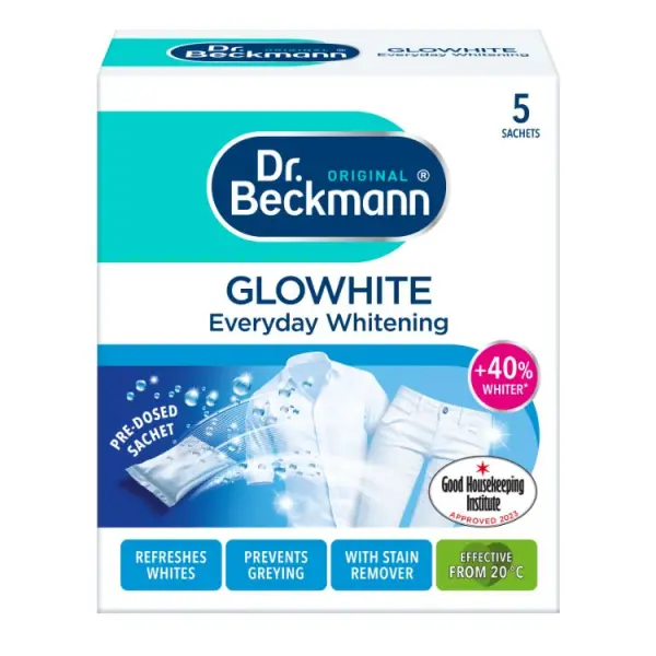 Dr Beckmann Glowhite Laundry Brightener, 5 x 40 g