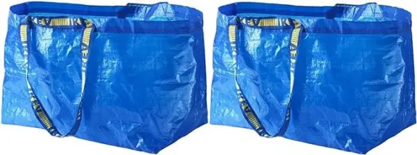 IKEA FRAKTA - Sac de transport grand modèle bleu, 71 litres (Lot de 2)