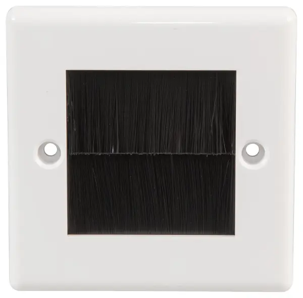 PRO ELEC 1 Gang Brush Plate - Black