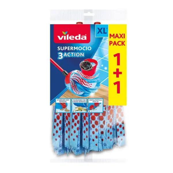 Vileda SuperMocio 3 Action Refill, 2 Pack