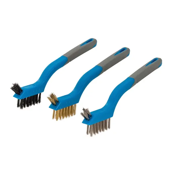 Silverline Mini Wire Brush Set - 3 Piece