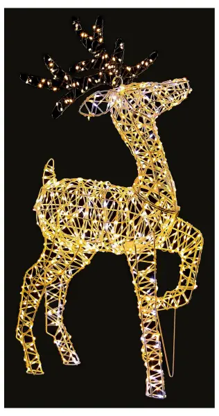 Premier Metal Flexibrights Reindeer, 80cm, 950 LEDs, White & Warm White