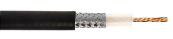 WEBRO RG174A/U Coaxial Cable, Black, 100m Reel, 50 Ohm