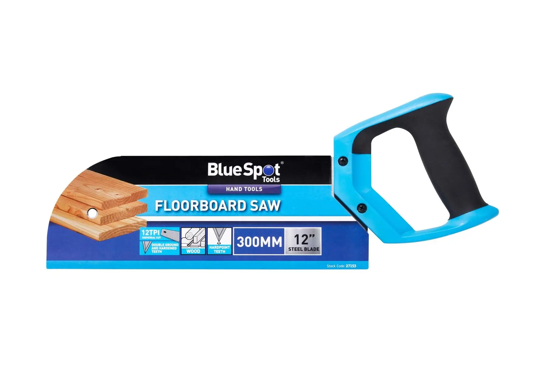 Blue Spot Tools Pilka na podlahové prkna 300mm s rukojetí ABS