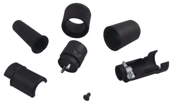 BINDER 678 Series 2-Way Free Plug, 250V/7A, Bayonet Lock