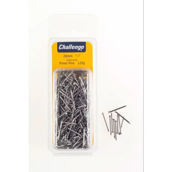 Challenge Bright Steel Panel Pins 20mm 75g Pack