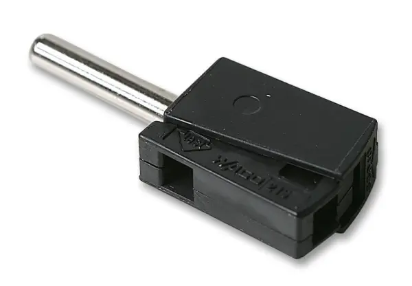 WAGO 4mm 바나나 플러그 (케이지 클램프), 블랙, 20A, 5개입