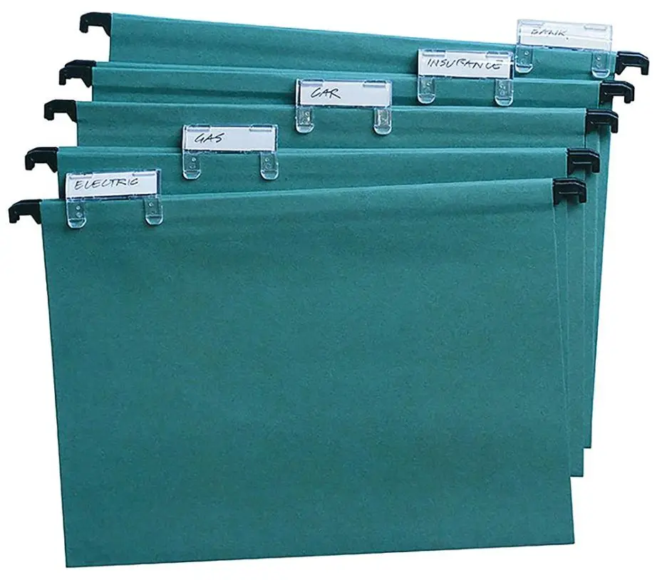 Cathedral Green Manila Foolscap Suspension Files - Pack of 10