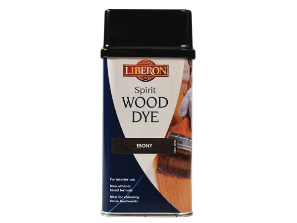 Liberon Spirit Wood Dye 250ml - Ebony for Hardwood & Furniture