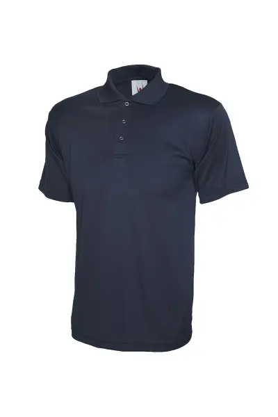 Uneek Unisex Processable Polo Shirt - Polyester Pique, Navy, Size M