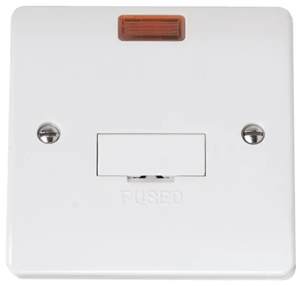 MODE Click 1 Gang Fused Connection Unit with Neon, 13A, White