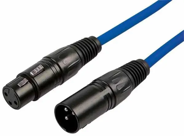 RARAION Cavo Patch XLR Maschio-Femmina 3 Pin, 3m, Blu