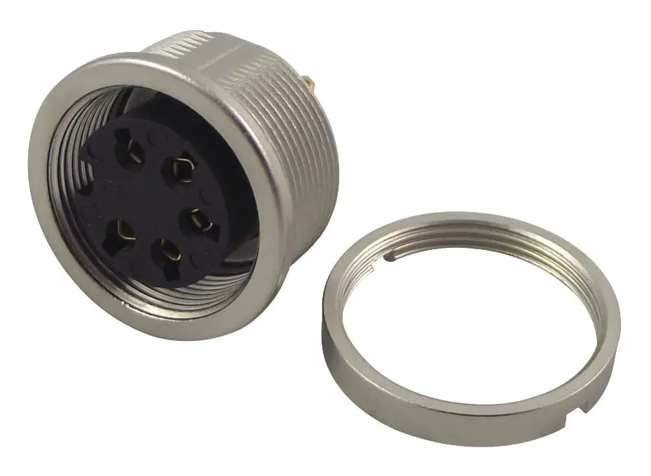 LUMBERG KFV 50/6 5-pólová DIN zásuvka, přední montáž, 270°