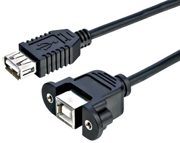 PRO SIGNAL - Câble Adaptateur USB B Femelle vers USB A Femelle Montage Panneau,
