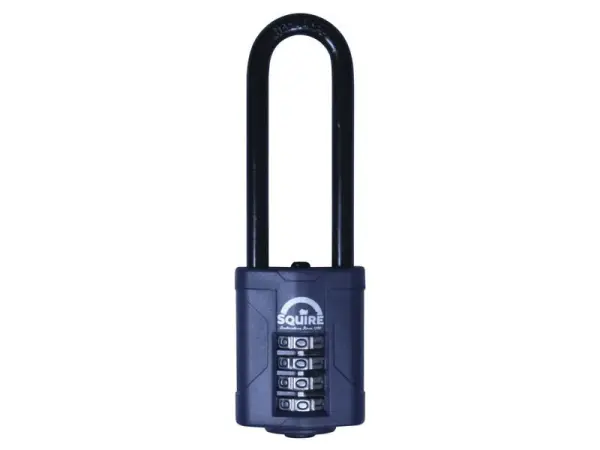 Squire CP40/2.5 Combination Padlock, 4-Wheel, 40mm, Extra Long Shackle