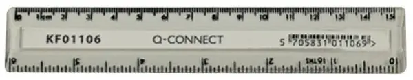 Q CONNECT Régua de Acrílico Transparente 15cm