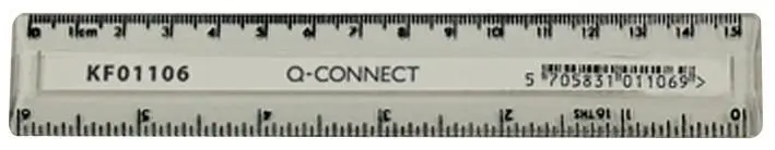 Q CONNECT 15cm Clear Acrylic Ruler