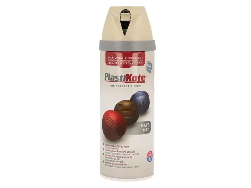 PlastiKote Twist & Spray Ματ Μπογιά Γκρι 400ml