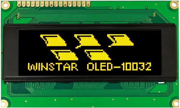 Winstar OLED Graphic Display Module, 100x32 Dots, Yellow on Black, 2.44
